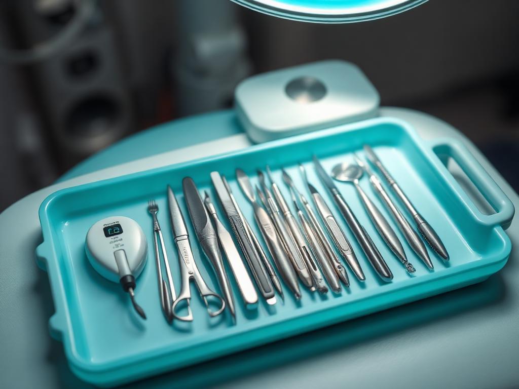Sterilised dental instruments used for check-ups at our Perth dental practice